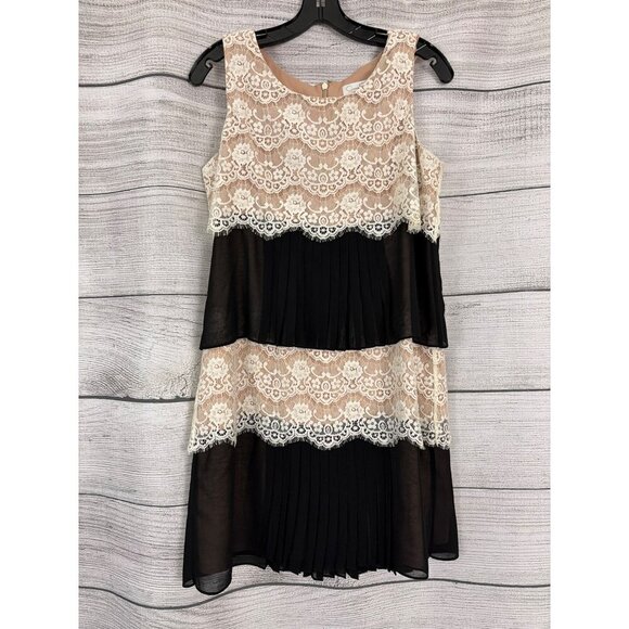 Jessica Simpson Dresses & Skirts - Jessica Simpson Lace & Pleated Sleeveless Dress Size 10